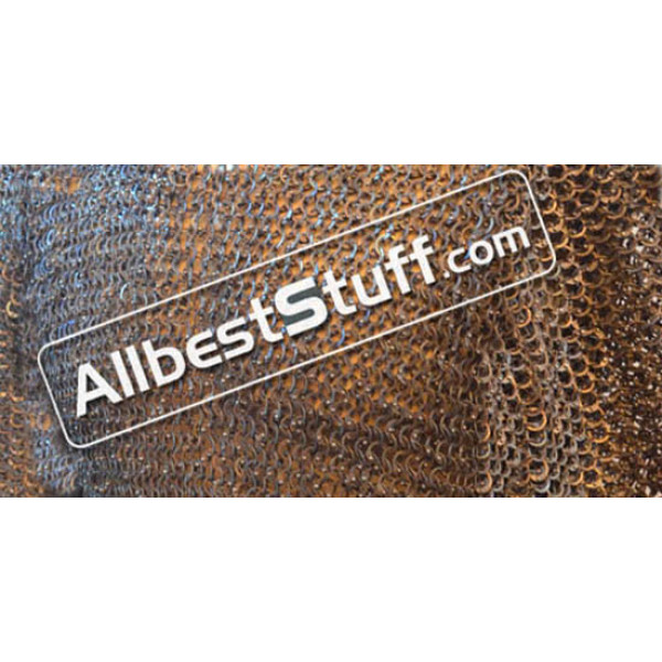 9 MM Full Flat Dome Riveted Chain Mail Sheet Medium