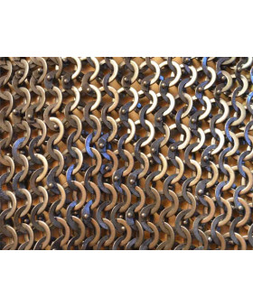 9 MM Flat Riveted alternating Solid Chain Mail Sheet Medium