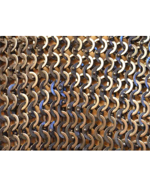 9 MM Flat Riveted alternating Solid Chain Mail Sheet Medium