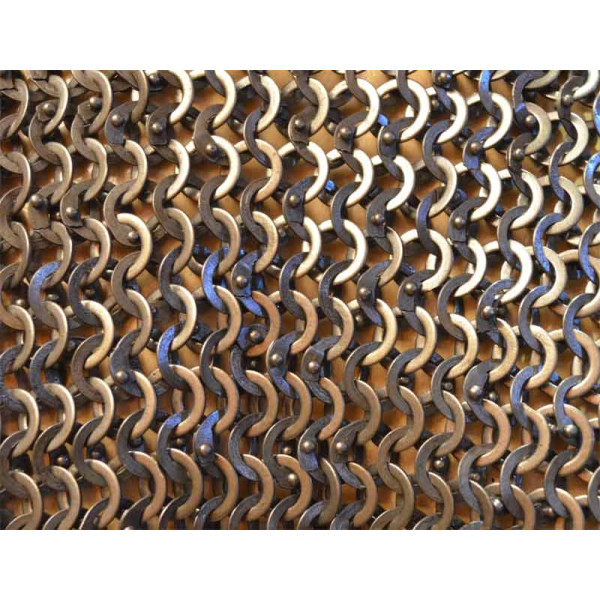 9 MM Flat Riveted alternating Solid Chain Mail Sheet Medium