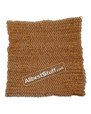 Aluminum Chain Mail Sheet Butted Gold Color Aluminum Rings