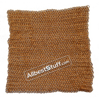 Aluminum Chain Mail Sheet Butted Gold Color Aluminum Rings