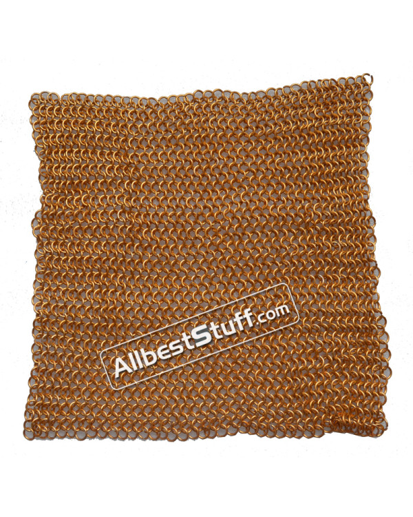 Aluminum Chain Mail Sheet Butted Gold Anodized Aluminum Rings