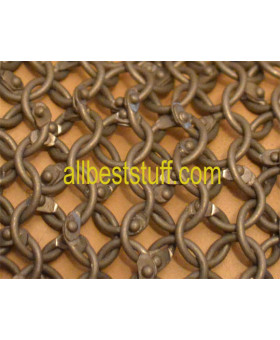 SALE! 16 Gauge Full Round 9 MM Chain Mail Sheet 14 X 8 inch