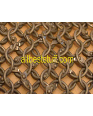 SALE! 16 Gauge Full Round 9 MM Chain Mail Sheet 14 X 8 inch