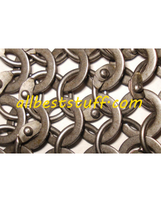 Round Riveted Flat Solid 16 Gauge Chain Mail Sheet 30 X 30