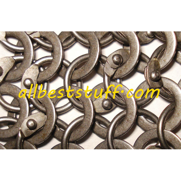 Round Riveted Flat Solid 16 Gauge Chain Mail Sheet 30 X 30