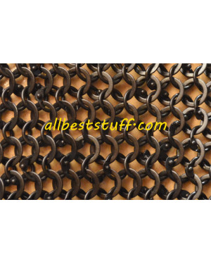 Round Riveted Flat Solid Heavy Chain Maille Sheet