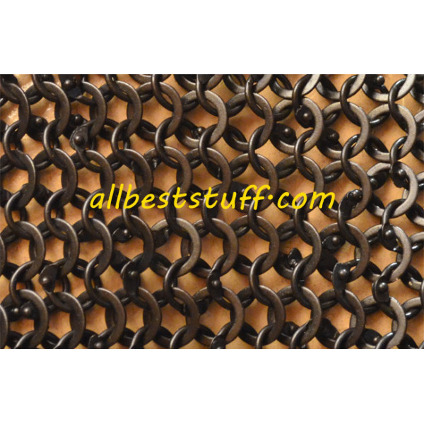 Round Riveted Flat Solid Heavy Chain Maille Sheet