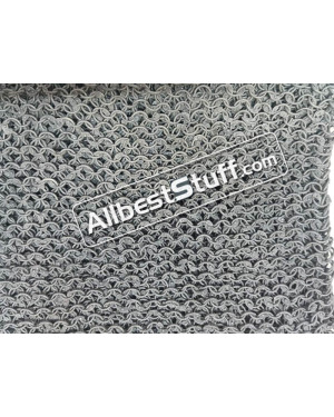 Round Riveted Light Weight Aluminum Chain Mail Sheet Medium