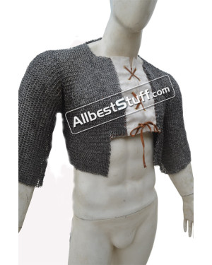 6 MM Flat Dome Pin Riveted Alternating Solid Chainmail Voider