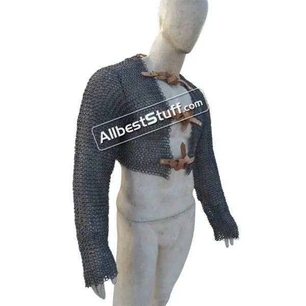 8 mm Full Flat Riveted Maille Voider Closed Chest & Arm Coverage