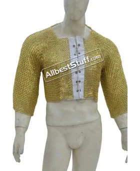 Brass Riveted Chainmail Voider Flat Ring