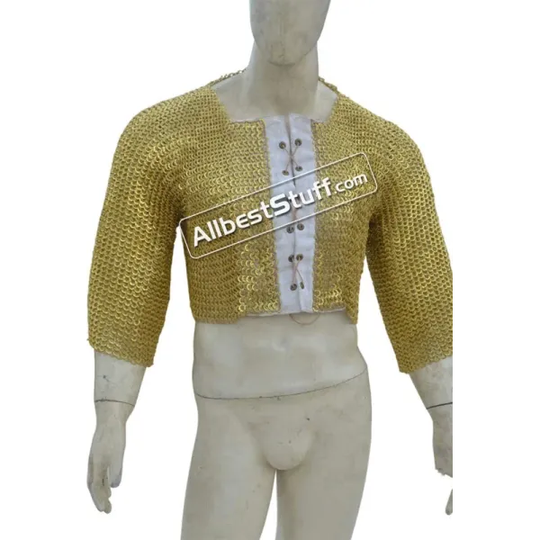 Brass Riveted Chainmail Voider Flat Ring