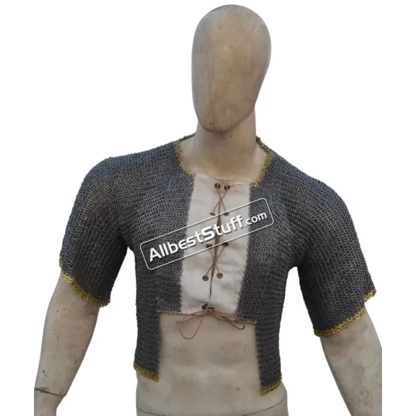 Chain Mail Waistcoat Style 6 MM Flat Riveted with solid ring