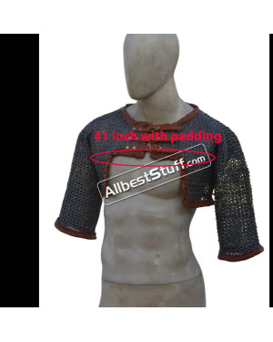 Flat Riveted with Solid Rings 8 mm Chainmail Half Sleeve Voider