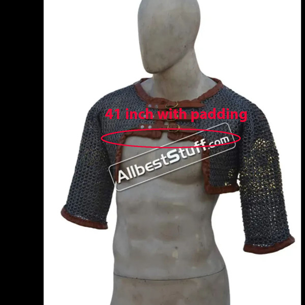 Flat Riveted with Solid Rings 8 mm Chainmail Half Sleeve Voider