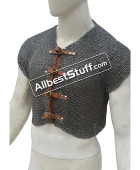 Maille Sleeveless Front Open Shirt 6 mm Flat Riveted Solid