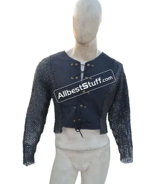 Riveted chainmail voider 8 mm rings stitched fabric