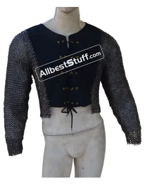 Riveted chainmail voider 6 mm stitched fabric