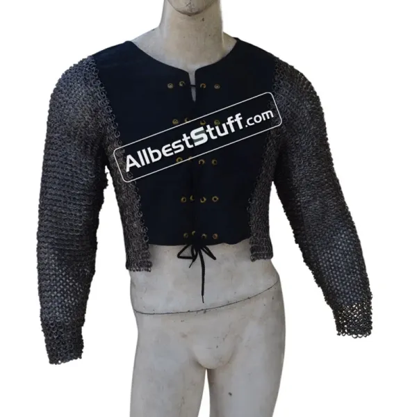 Riveted chainmail voider 6 mm stitched fabric