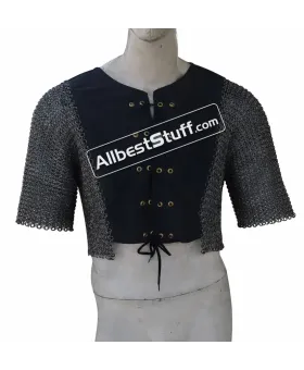 8 MM Wedge Riveted Chainmail Voider stitched fabric