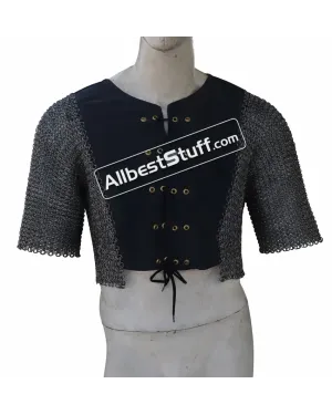 Wedge Riveted 6 MM Chainmail Voider stitched fabric