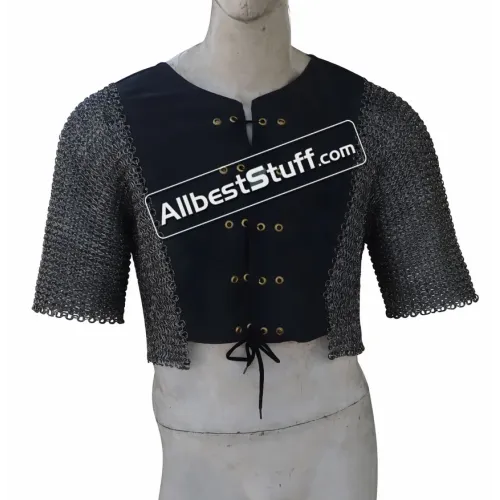 8 MM Wedge Riveted Chainmail Voider stitched fabric