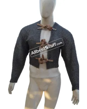 Wedge Riveted Alternating Solid Ring Maille Chest Closed 6 MM Voider