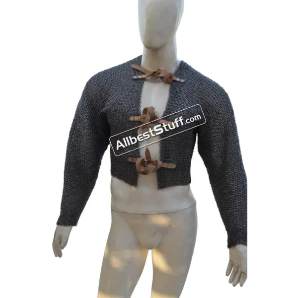 Wedge Riveted Alternating Solid Ring Maille Chest Closed 6 MM Voider