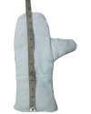 Padded Linen stitched pair of Maille Mittens image 7