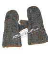 Round Riveted Leather Chain Mail Mittens image 3