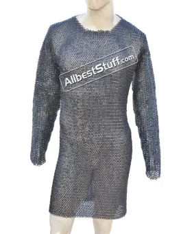 6 MM Flat Riveted Flat Solid Maille Large Chest 58 Viking Maille