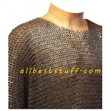 SALE! Maille Hauberk Flat Riveted with Solid Ring 8mm Chest 44