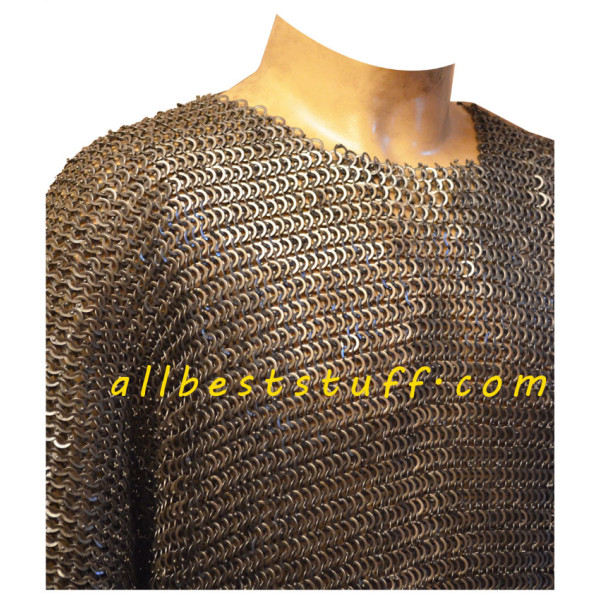 Medieval Chain Maille Hauberk 8 mm Flat Solid Chest 40