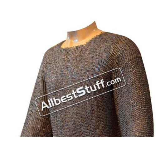8 mm Flat Riveted with alternating Solid Maille Shirt Chest 39