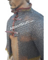 8 mm Flat Riveted with Solid Ring Chainmail Half Body Shirt & Skirt Combo image 2