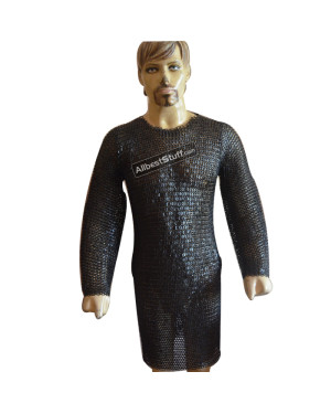 Chain Maille Hauberk 8 mm Flat Solid Riveted Chest 40 Long 40