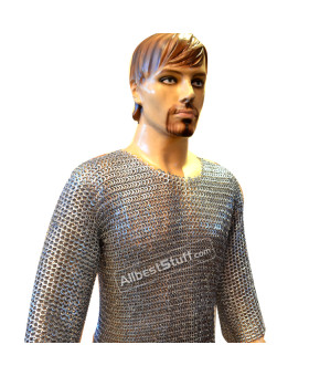 9 mm Hauberk Flat Riveted Solid Ring Chest 38 Long 40