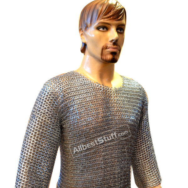 9 mm Hauberk Flat Riveted Solid Ring Chest 38 Long 40