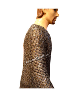 9 mm Hauberk Large Flat Dome Riveted Maille Chest 45