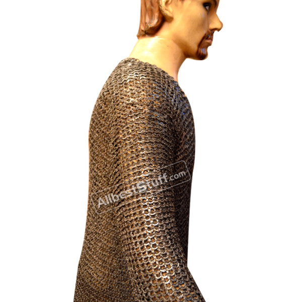 9 mm Hauberk Large Flat Dome Riveted Maille Chest 45