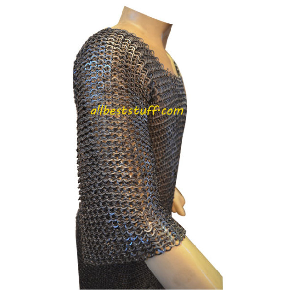 9 mm Large 48 Chest Size Hauberk Flat Dome Riveted Solid Rings