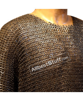 SALE! 9 mm Mushroom Riveted Chain Mail Hauberk Chest 40