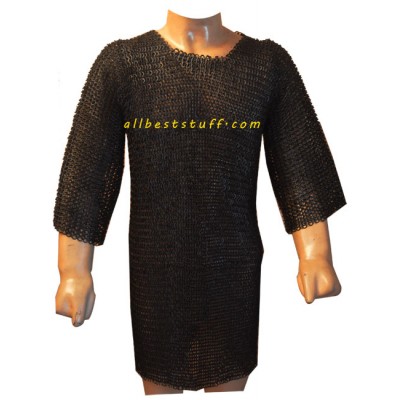 Best Flat Riveted Vikings Maille Armour XL Chest 52 Long Sleeves
