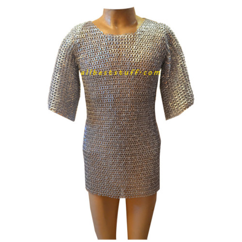 Chain Mail Hauberk Flat Riveted Maille for Chest 42