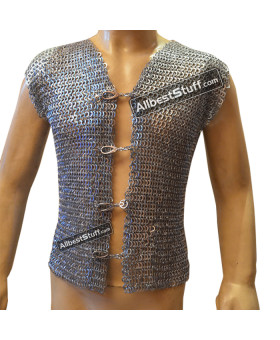 Chain Mail Riveted Club Jacket with Metal Clasp XL Size