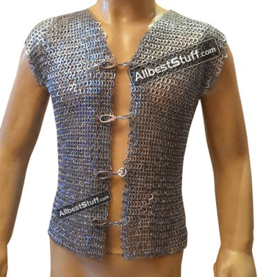 Chain Mail Riveted Club Jacket with Metal Clasp XL Size