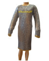 Chain Mail Shirt One Flat Riveted Ring with Alternate Solid Ring Pattern Zinc Coated Brass Rings image 2