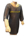 Mild Steel Flat Riveted with Solid Rings Chainmail Shirt Chest 57 image 1